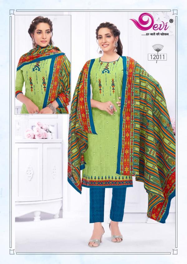 Devi Icon Vol-12 Cotton Designer Patiyala Dress Mater